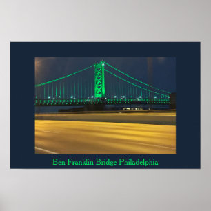 Poster Ben Franklin Bridge Philadelphie
