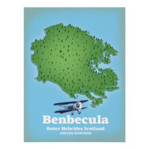 Poster Benbecula Hébrides extérieures Écosse