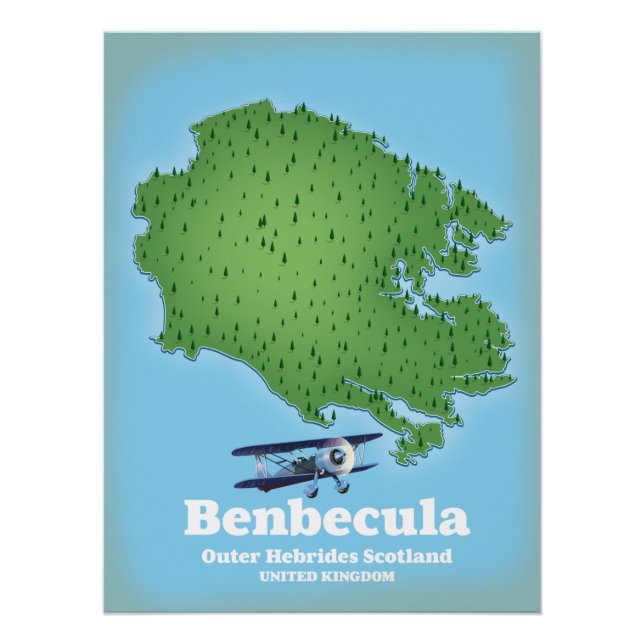 Poster Benbecula Hébrides extérieures Écosse (Devant)