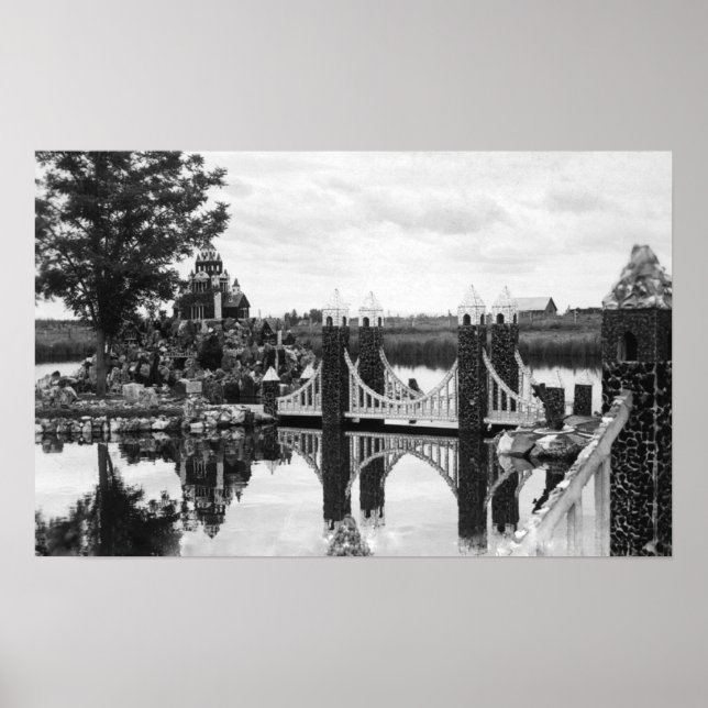 Poster Bend, Oregon Peterson's Rock Garden Photograph (Devant)