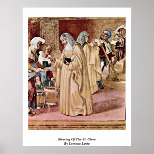 Poster Bénédiction De St. Clare Par Lorenzo Lotto