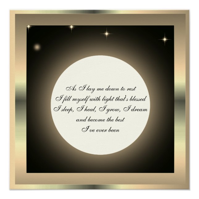 Poster Bénédiction du sommeil (Devant)