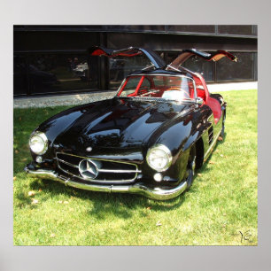 Poster Benz 1955 de Mercedes 300SL Gullwing