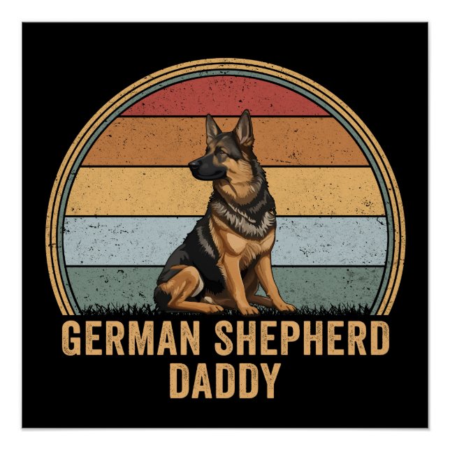 Poster Berger allemand papa (Devant)