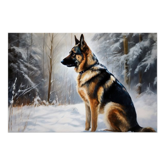 Poster Berger Allemand Qu'il neige Noël (Devant)