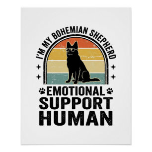 Poster Berger bohémien humain de soutien émotionnel vinta