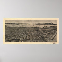 Berkeley California 1909 Carte panoramique