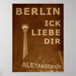 Poster BERLIN LIEBE - orange