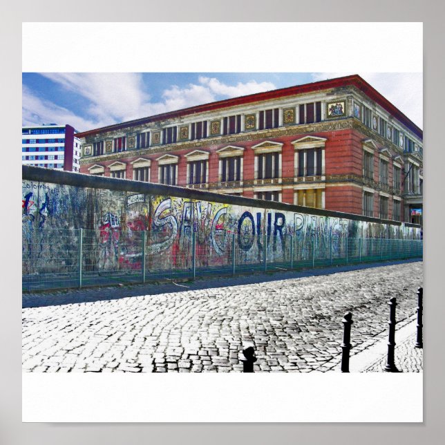 POSTER BERLINER MAUER GRAFFITI INDIANO (Devant)