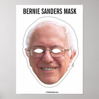 Poster Bernie Sanders - Masque découpé