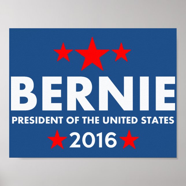 Poster Bernie Sanders Pour Président 2016 (Devant)