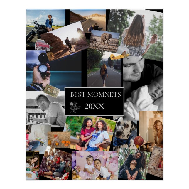 Poster Best Moments  New Year Photo Collage  (Devant)
