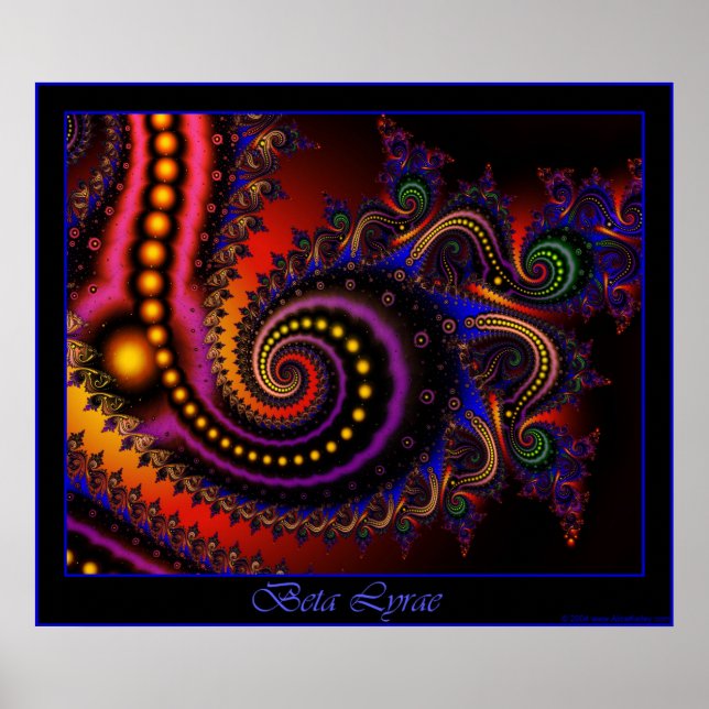 poster Beta Lyrae - frontière bleue (Devant)