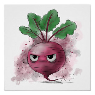 Poster Betterave grincheuse