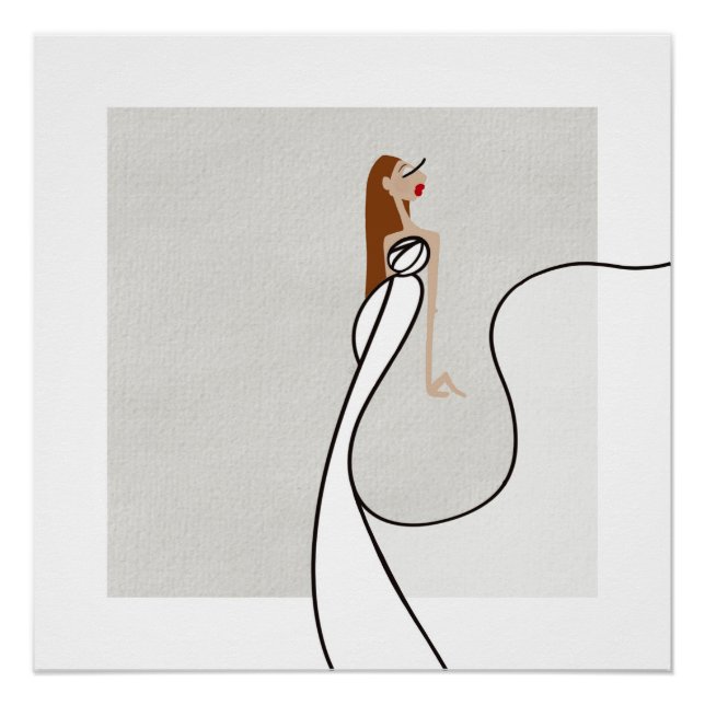 Poster Bianca Bellezza Riviera Nuits Glamour Mode Art (Devant)