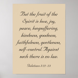 Poster Bible Verse Oeuvre d'art, Fruit de l'Esprit