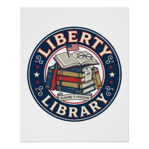 Poster Bibliothèque de la Liberté Patriotique Patriotique