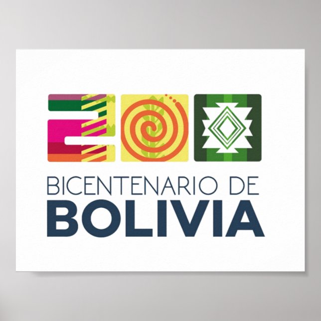 Poster bicentenario de la Bolivie (Devant)