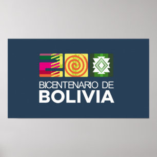 Poster bicentenario de la Bolivie