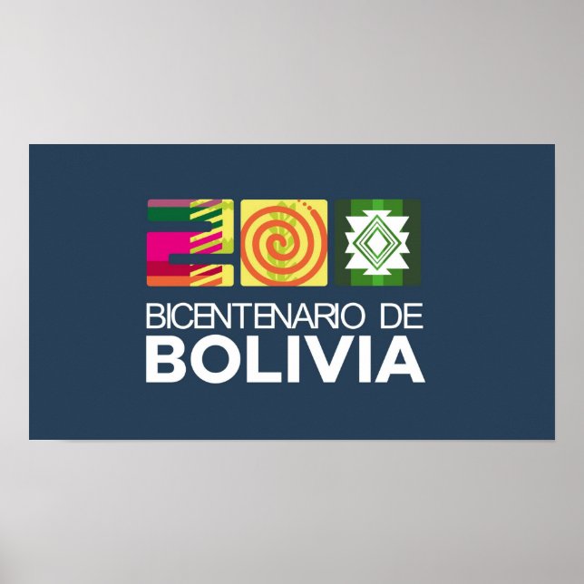 Poster bicentenario de la Bolivie (Devant)