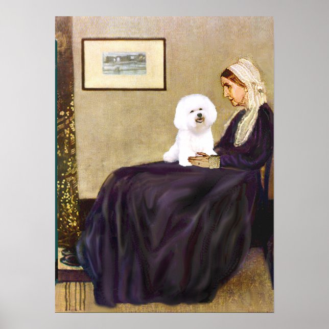 Poster Bichon Frise 1 - La mère de Whistler (Devant)
