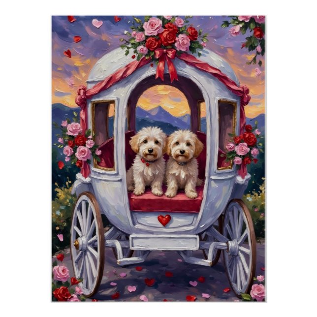 Poster Bichon Frise Chien Saint-Valentin (Devant)