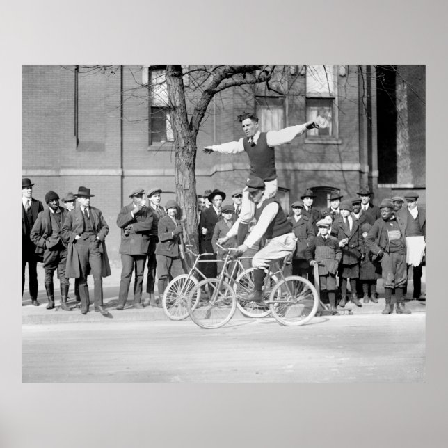 Poster Bicycle Trick Riding, années 1920 (Devant)