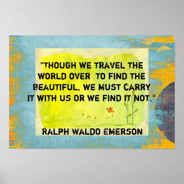 Poster bien que nous voyageons dans le monde (Devant)