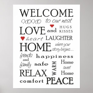 Poster Bienvenue à notre nid