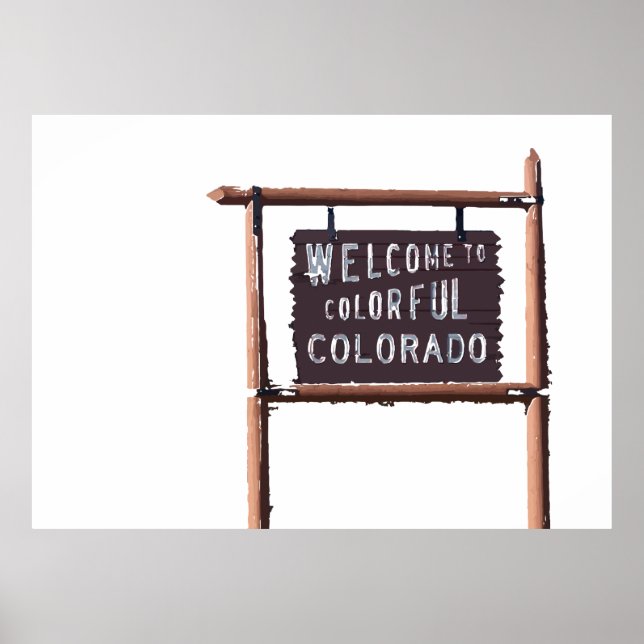 Poster bienvenue au colorado coloré (Devant)