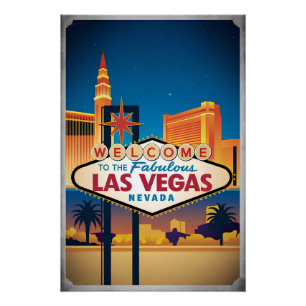 Poster Bienvenue au fabuleux Las Vegas Nevada