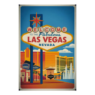 Poster Bienvenue au fabuleux Las Vegas Nevada
