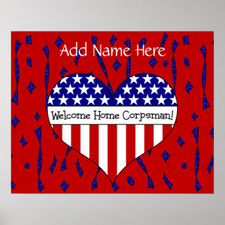 Poster Bienvenue chez vous Corpsman! (Nom personnalisable
