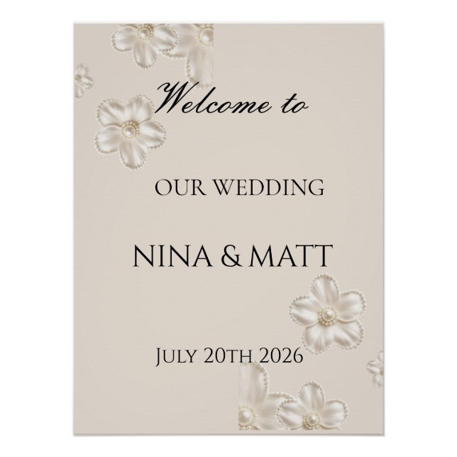 Poster Bienvenue pour signer (Devant)