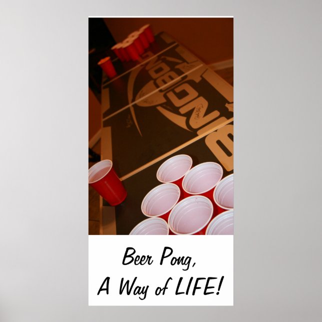 Poster Bière Pong, un mode de vie (Devant)