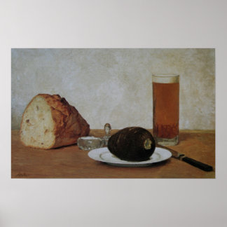 Poster Bières et radis de la nature - Albert Anker