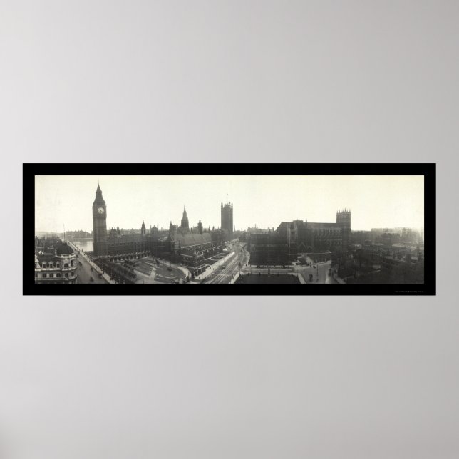 Poster Big Ben London Photo 1919 (Devant)