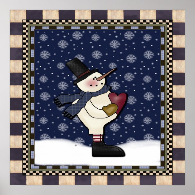 Poster - Big Heart Snowman (Devant)