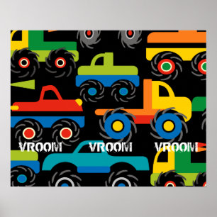 Poster Big Monster Truck Wall pour Room