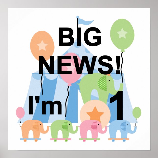Poster Big News Circus 1er Anniversaire T-shirts et cadea (Devant)