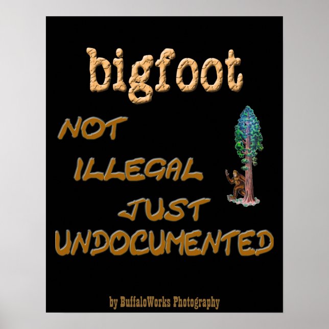 Poster Bigfoot non documenté (Devant)