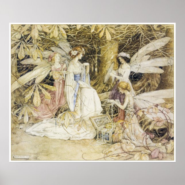 Poster Bijoux de fées Imprimer par Helen Jacobs (Devant)