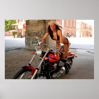 Poster Biker Babe