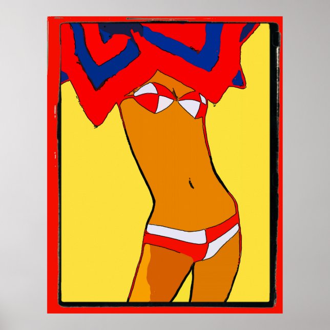 Poster Bikini Abstrait (Devant)