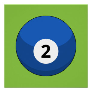 Poster Billard bleu numéro deux