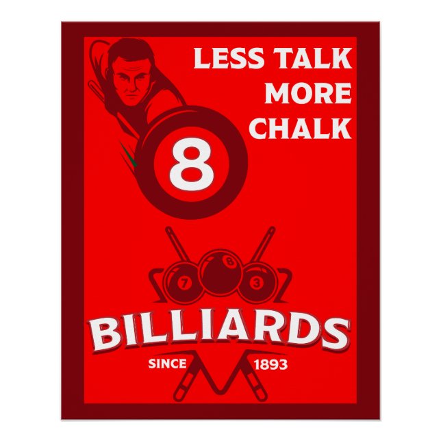 Poster Billards de poche vintages (Devant)