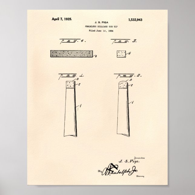 Poster Billiard sans fil 1925 - Vieux Poivre (Devant)