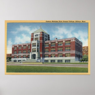 Poster Billings, Montana - Est de l'État du Montana