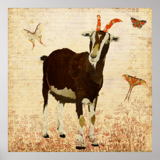 Poster Billy Goat & Papillons