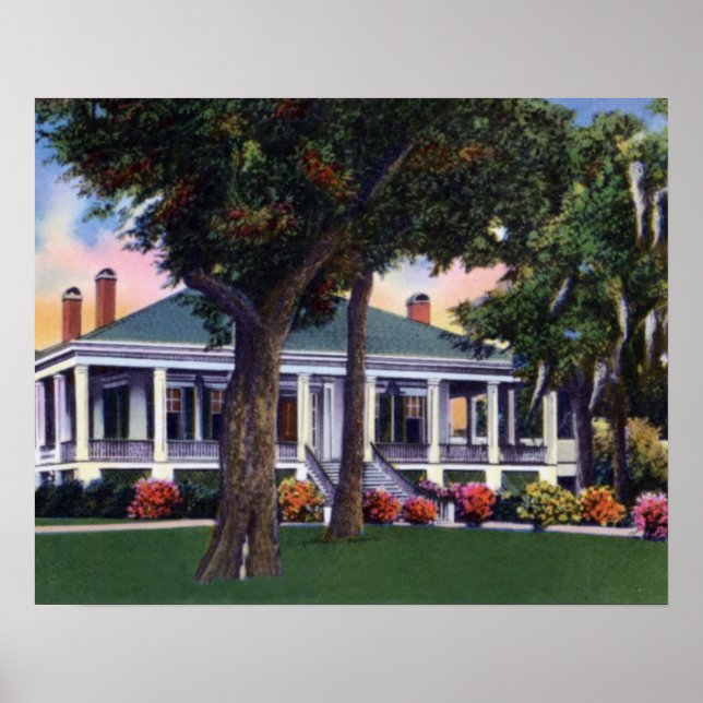 Poster Biloxi Mississippi Beauvoir (Devant)